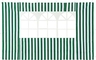 Стенка зеленая с окном Greenglade 4110